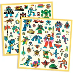Pegatinas metalizadas Robots (160) - Djeco