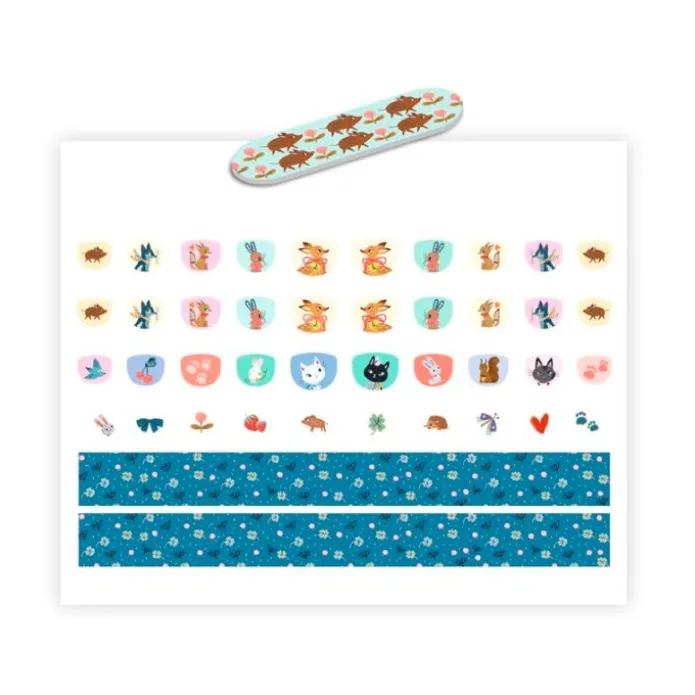 Pegatinas para uñas Animales Bonitos (120) - Djeco