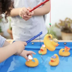 Pesca 5 patos amarillos y 2 cañas - Djeco
