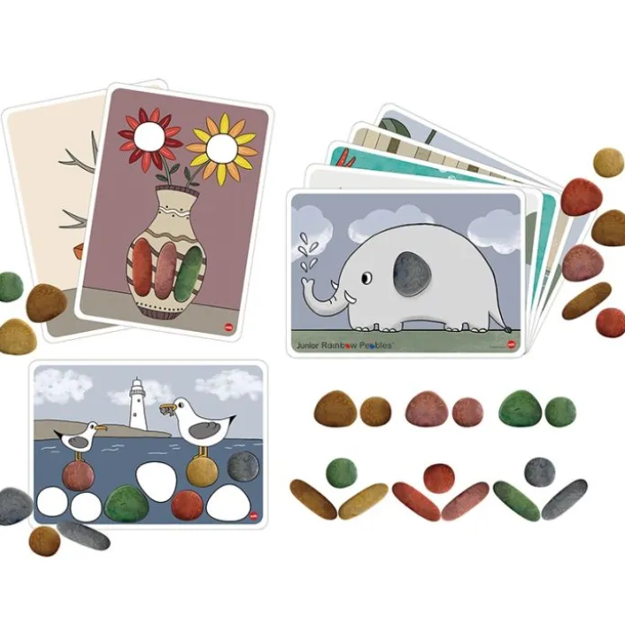 Piedras ecológicas de colores con 8 tarjetas (36) - EDX Education