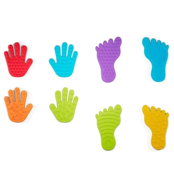 Pies y manos sensoriales texturizados de colores (8) - Soft BiBi