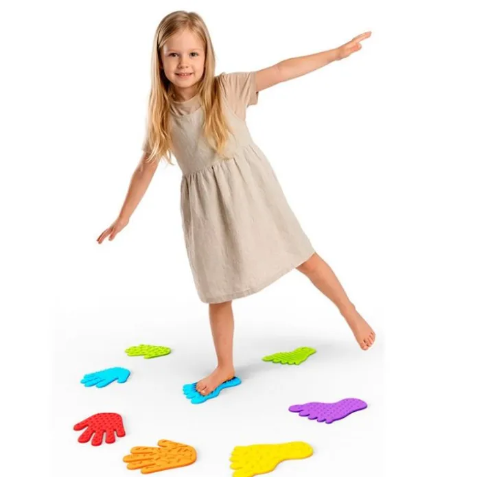 Pies y manos sensoriales texturizados de colores (8) - Soft BiBi