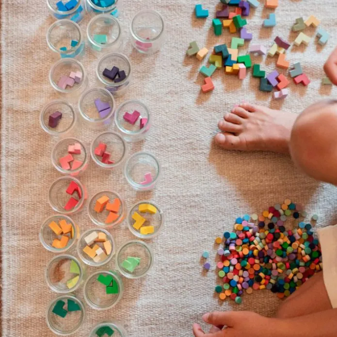 Piezas de colores de madera Mis Match and Bloom (400) - Grapat