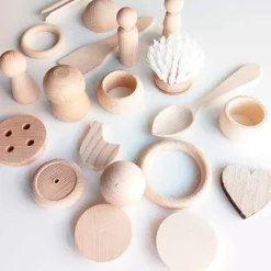 Piezas de madera para cesta de los tesoros (20) - Mamáluz