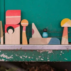 Piezas de madera para construir una ciudad Happy Place (40) - Grapat