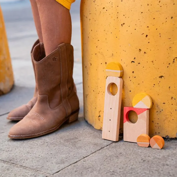 Piezas de madera para construir una ciudad Happy Place (40) - Grapat