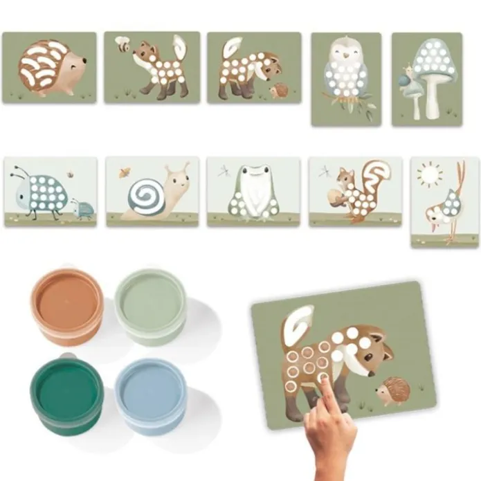 Pinturas de dedos y láminas Amigos del bosque - Little Dutch