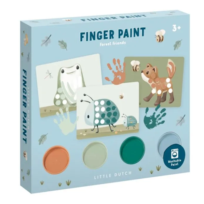 Pinturas de dedos y láminas Amigos del bosque - Little Dutch