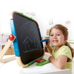 Pizarra de madera portatil, doble cara - Hape