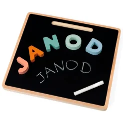 Pizarra de madera reversible y encajable de letras mayúsculas 27 piezas - Janod