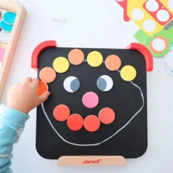 Pizarra magnética de madera con discos para aprender los colores - Janod