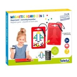 Pizarra magnética reversible 2 en 1 con tarjetas - Beleduc