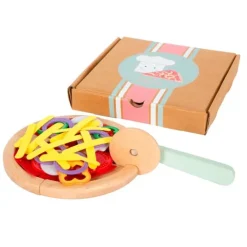 Pizza en porciones con ingredientes - Small Foot