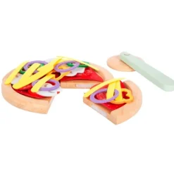 Pizza en porciones con ingredientes - Small Foot