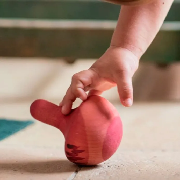 Pájaro peonza rosa de madera Chill Pink Bird - Grapat