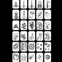 Plantillas de repuesto para Kidydraw Galaxia y dinosaurios (60) - Kidywolf