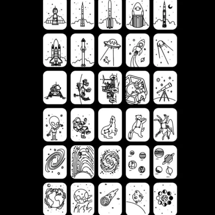 Plantillas de repuesto para Kidydraw Galaxia y dinosaurios (60) - Kidywolf