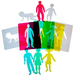 Plantillas translúcidas personas Light & Learn - HenBea