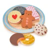 Plato con 7 galletas de madera - Mentari