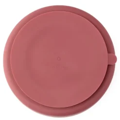 Plato con separador y ventosa rosa - Silicona - Eco Rascals