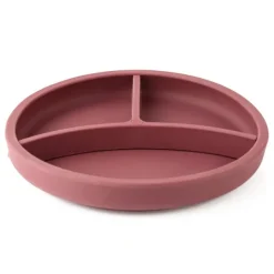 Plato con separador y ventosa rosa - Silicona - Eco Rascals