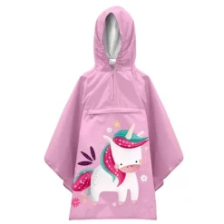 Poncho impermeable lila unicornio - Sassi