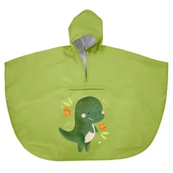 Poncho impermeable verde dinosaurio - Sassi
