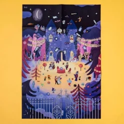 Poster castillo encantado con pegatinas Enchanted Halloween (152) - Londji