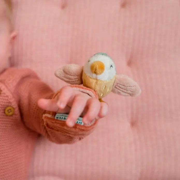 Pulsera sonajero de peluche Pajarito - Little Dutch