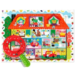 Puzle con lupa detective Casa 108 piezas - Ludattica