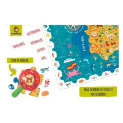 Puzle con lupa detective Mapa de España 150 piezas - Ludattica