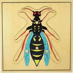 Puzle de madera avispa - Montessori