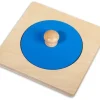 Puzle de madera círculo grande azul - Montessori