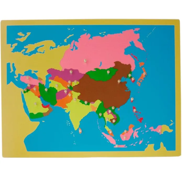 Puzle de madera de Asia - Montessori