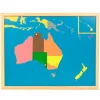 Puzle de madera de Australia con marco - Montessori