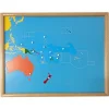 Puzle de madera de Oceanía con marco - Montessori