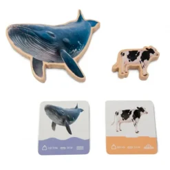 Puzle de madera encajable animales distintos hábitat y tarjetas - Andreu Toys