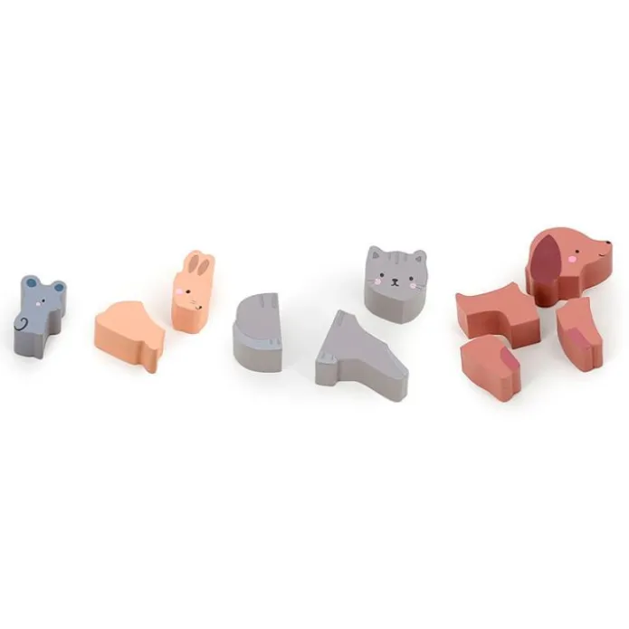 Puzle de madera encajable 1, 2, 3, 4 Animales - Vilac