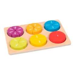 Puzle de madera encajable fracciones - Goki