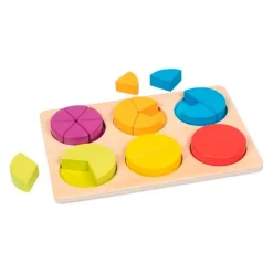 Puzle de madera encajable fracciones - Goki