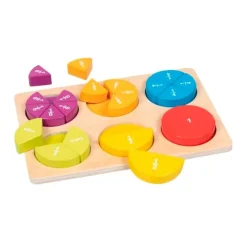 Puzle de madera encajable fracciones - Goki