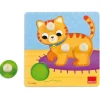 Puzle de madera encajable gato 4 piezas - Goula