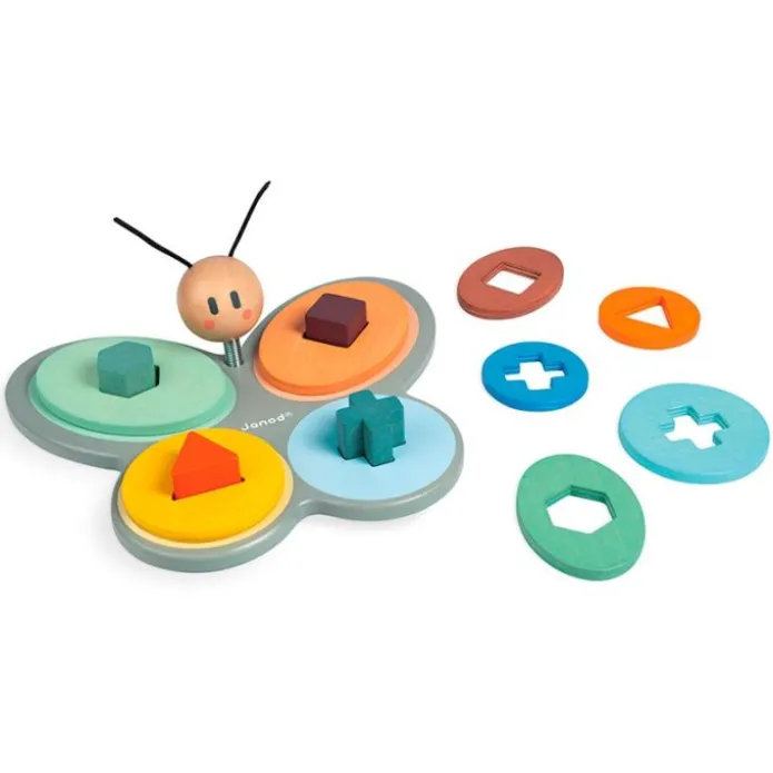 Puzle de madera encajable Mariposa Sweet Cocoon - Janod