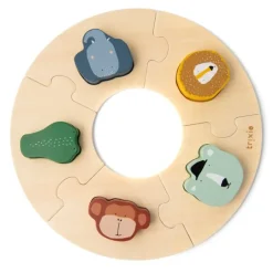 Puzle de madera encajable redondo animales - Trixie