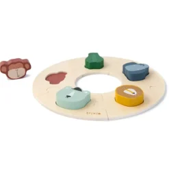 Puzle de madera encajable redondo animales - Trixie