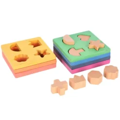 Puzle de madera encajable y apilable formas - Tickit