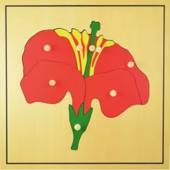 Puzle de madera flor - Montessori