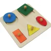 Puzle de madera 5 formas geométricas - Montessori