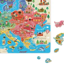 Puzle de madera mapa de Europa magnético 40 piezas - Janod