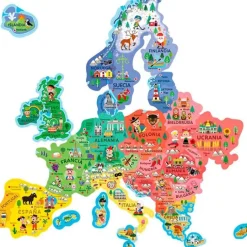 Puzle de madera mapa de Europa magnético 40 piezas - Janod